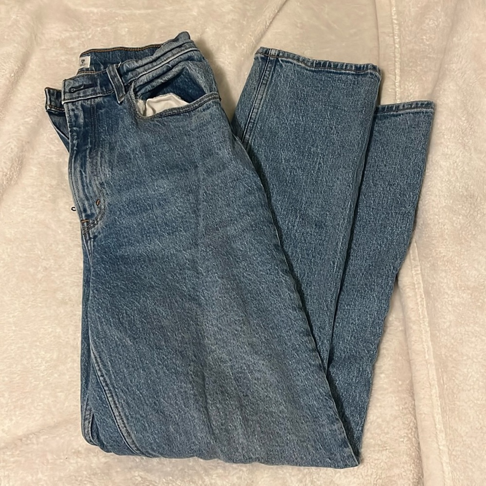 90’s straight ultra high rise jeans
